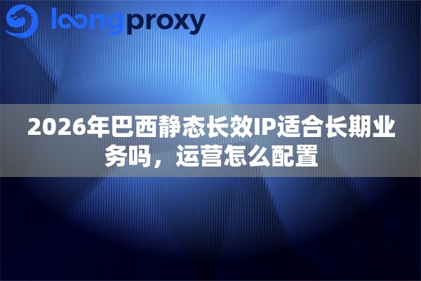 2026年巴西静态长效IP适合长期业务吗，运营怎么配置