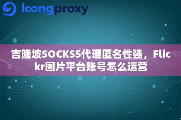 吉隆坡SOCKS5代理匿名性强，Flickr图片平台账号怎么运营