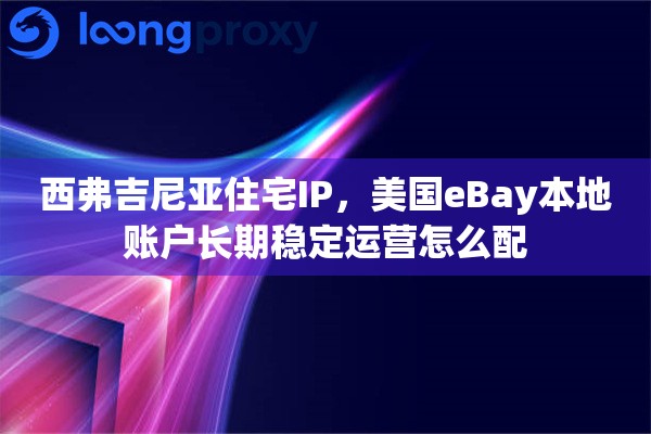 西弗吉尼亚住宅IP，美国eBay本地账户长期稳定运营怎么配