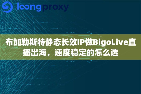 布加勒斯特静态长效IP做BigoLive直播出海，速度稳定的怎么选