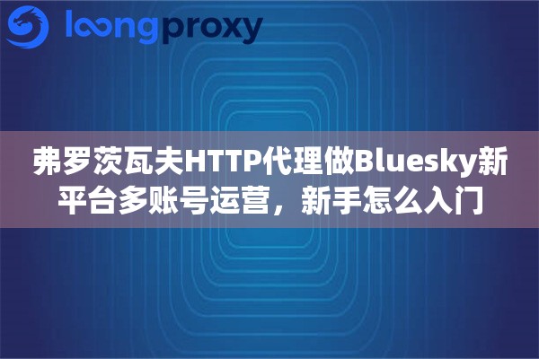 弗罗茨瓦夫HTTP代理做Bluesky新平台多账号运营，新手怎么入门