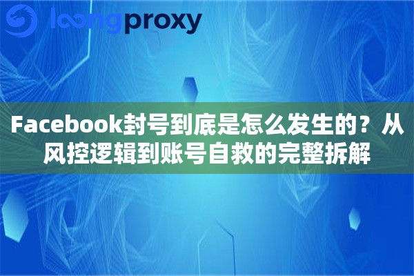 Facebook封号到底是怎么发生的？从风控逻辑到账号自救的完整拆解