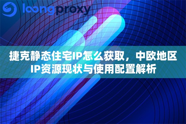 捷克静态住宅IP怎么获取，中欧地区IP资源现状与使用配置解析