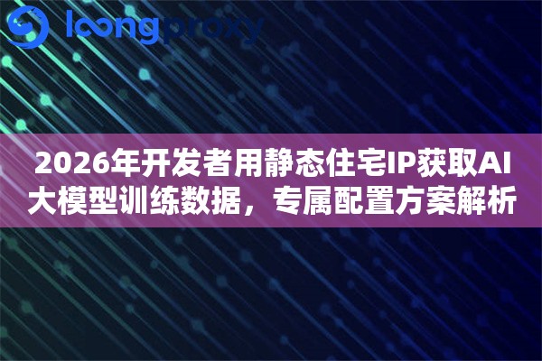 2026年开发者用静态住宅IP获取AI大模型训练数据,专属配置方案解析 2026年开发者用静态住宅IP获取AI大模型训练数据,专属配置方案解析