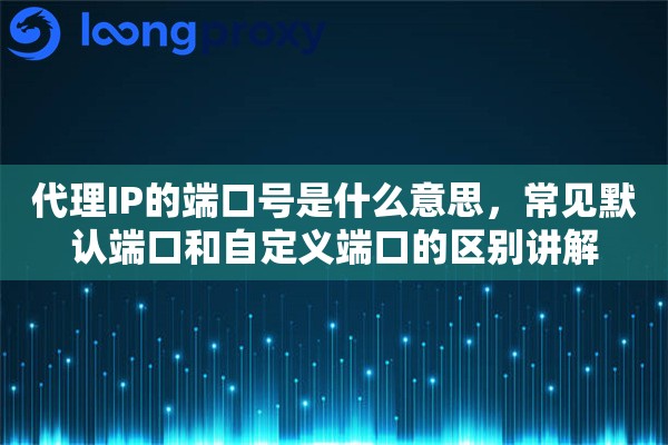 代理IP的端口号是什么意思,常见默认端口和自定义端口的区别讲解 代理IP的端口号是什么意思,常见默认端口和自定义端口的区别讲解