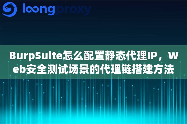 BurpSuite怎么配置静态代理IP，Web安全测试场景的代理链搭建方法