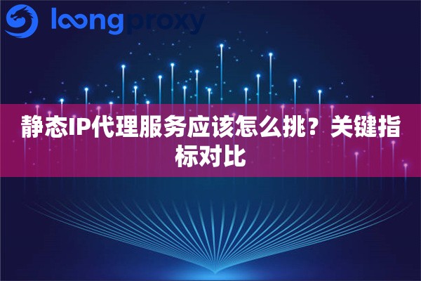 静态IP代理服务应该怎么挑？关键指标对比