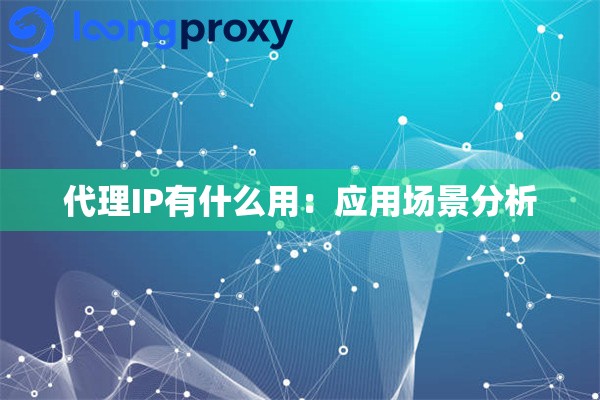 代理IP有什么用:应用场景分析 代理IP有什么用:应用场景分析