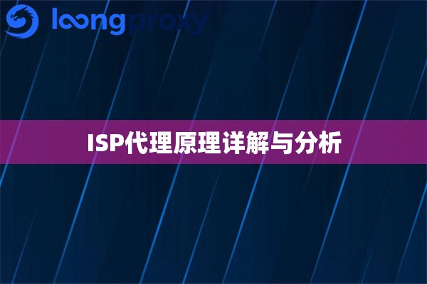 ISP代理原理详解与分析