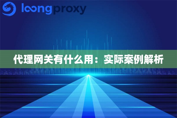 代理网关有什么用:实际案例解析 代理网关有什么用:实际案例解析
