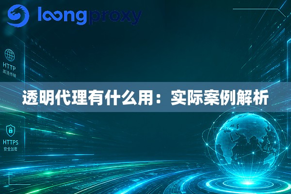 透明代理有什么用:实际案例解析 透明代理有什么用:实际案例解析