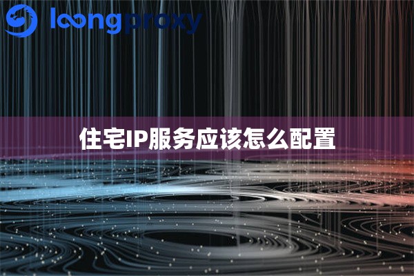住宅IP服务应该怎么配置