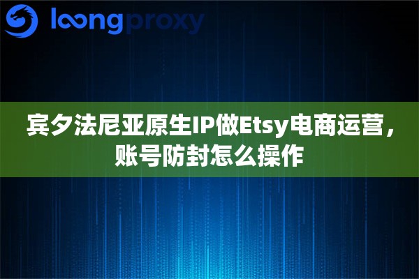 宾夕法尼亚原生IP做Etsy电商运营，账号防封怎么操作