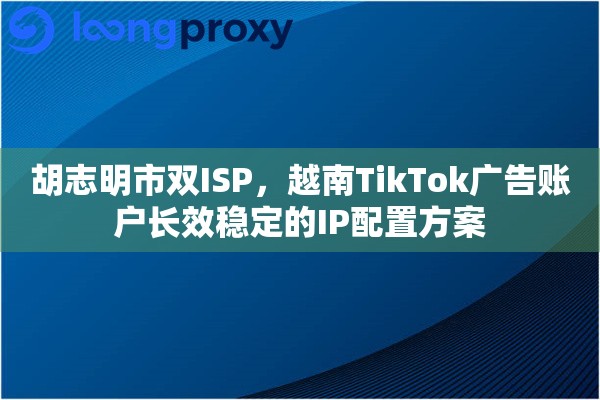 胡志明市双ISP，越南TikTok广告账户长效稳定的IP配置方案