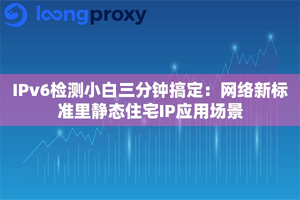IPv6检测小白三分钟搞定：网络新标准里静态住宅IP应用场景