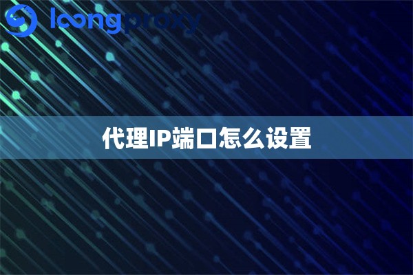 代理IP端口怎么设置