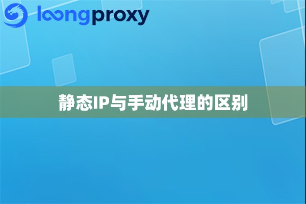 静态IP与手动代理的区别