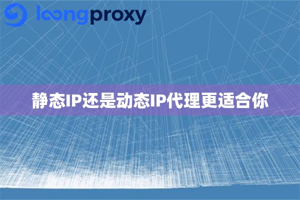 静态IP还是动态IP代理更适合你 静态IP还是动态IP代理更适合你