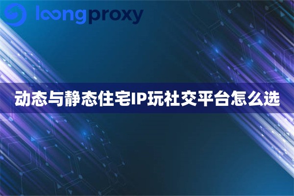 动态与静态住宅IP玩社交平台怎么选