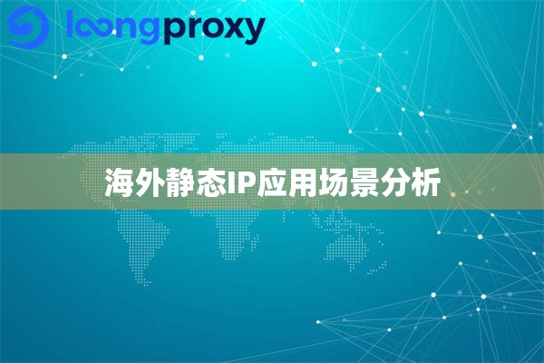 海外静态IP应用场景分析