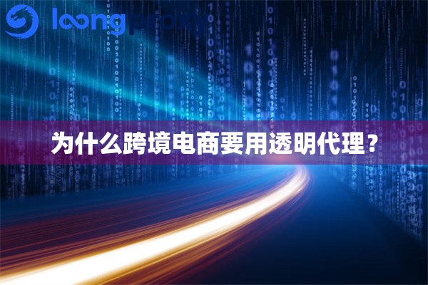 为什么跨境电商要用透明代理？