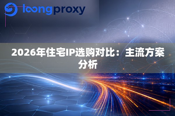 2026年住宅IP选购对比：主流方案分析