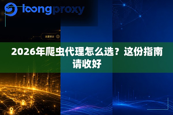 2026年爬虫代理怎么选?这份指南请收好 2026年爬虫代理怎么选?这份指南请收好