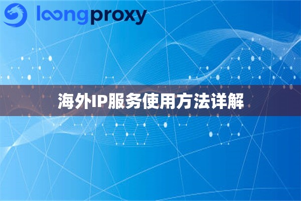海外IP服务使用方法详解