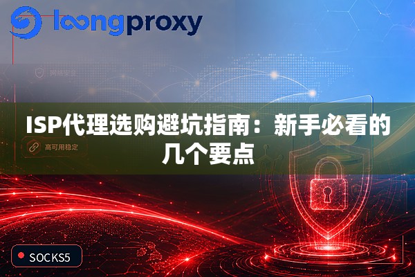 ISP代理选购避坑指南：新手必看的几个要点