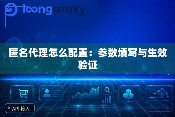 匿名代理怎么配置：参数填写与生效验证