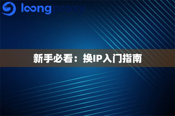 新手必看：换IP入门指南