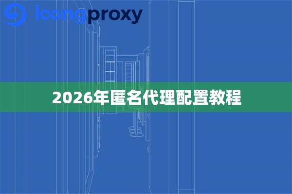 2026年匿名代理配置教程 2026年匿名代理配置教程