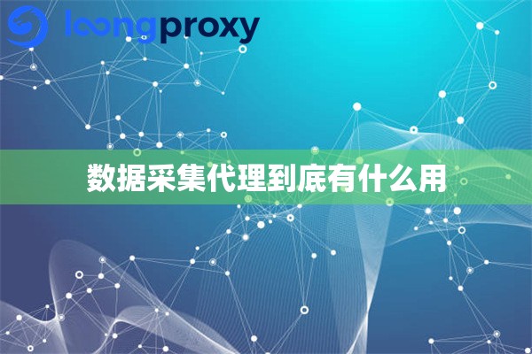 数据采集代理到底有什么用 数据采集代理到底有什么用