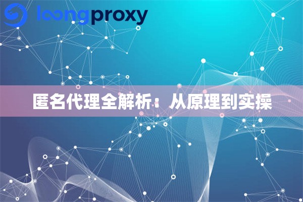 匿名代理全解析:从原理到实操 匿名代理全解析:从原理到实操