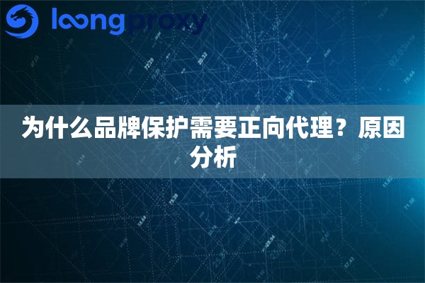 为什么品牌保护需要正向代理？原因分析