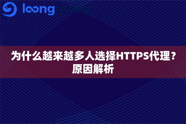 为什么越来越多人选择HTTPS代理?原因解析 为什么越来越多人选择HTTPS代理?原因解析