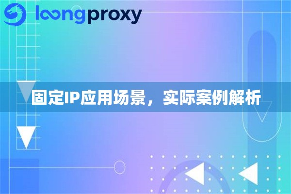 固定IP应用场景,实际案例解析 固定IP应用场景,实际案例解析