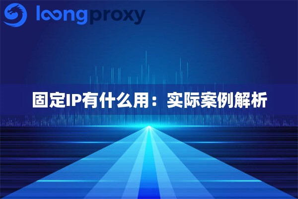 固定IP有什么用：实际案例解析