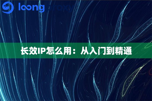 长效IP怎么用:从入门到精通 长效IP怎么用:从入门到精通