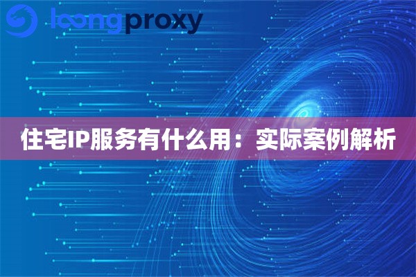 住宅IP服务有什么用：实际案例解析
