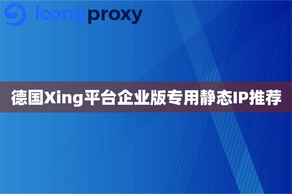 德国Xing平台企业版专用静态IP推荐