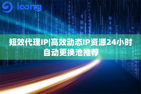 短效代理IP|高效动态IP资源24小时自动更换池推荐