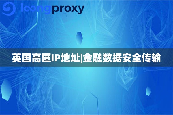 英国高匿IP地址|金融数据安全传输