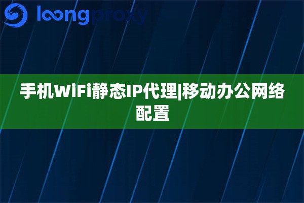 手机WiFi静态IP代理|移动办公网络配置