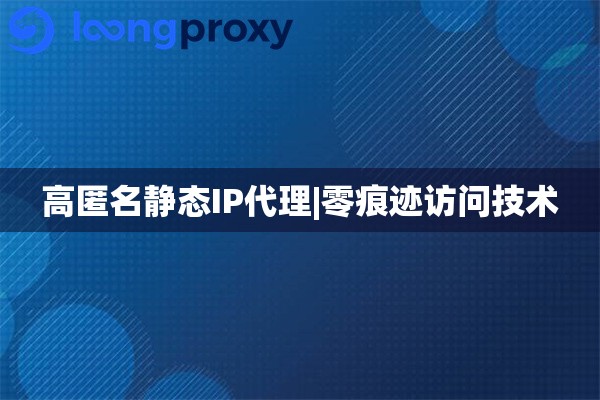高匿名静态IP代理|零痕迹访问技术