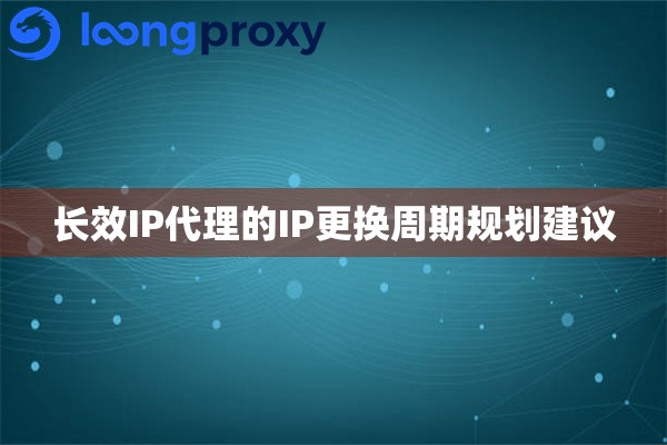长效IP代理的IP更换周期规划建议