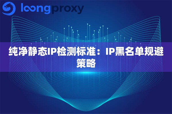纯净静态IP检测标准：IP黑名单规避策略