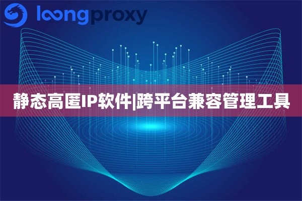 静态高匿IP软件|跨平台兼容管理工具