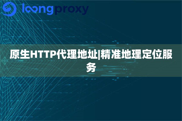 原生HTTP代理地址|精准地理定位服务