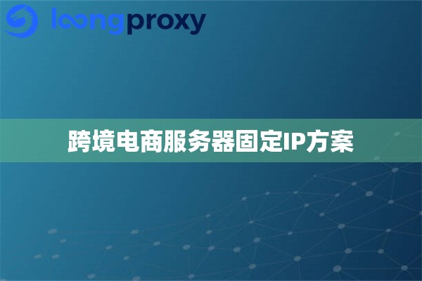跨境电商服务器固定IP方案